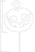dynia na halloween ozdoba do ogrodu metalowa