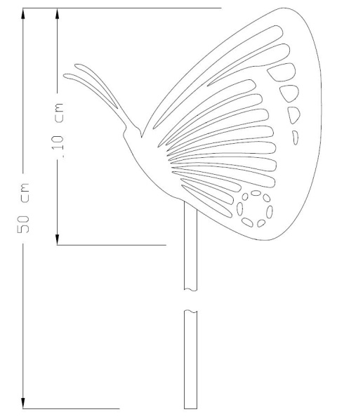 Motyl ozdoba ogrodowa corten rdzewiona Motyl ozdoba ogrodowa corten rdzewiona