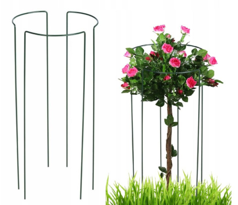 Podpora Kwiatów Roślin Stalowa Zielona śred.40cm / wys.45cm 3szt Podpora Kwiatów Roślin Stalowa Zielona śred.40cm / wys.45cm 3szt