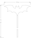 nietoperz dekoracja metalowa do ogrodu halloween