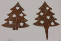 Choinka 3D mała ozdoba ogrodowa corten rdzewiona 27cm