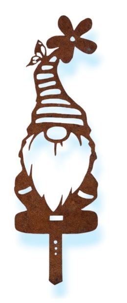 Skrzat krasnal ogrodowy dekoracja corten rdzewiona 099