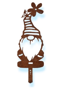 Skrzat krasnal ogrodowy dekoracja corten rdzewiona 099