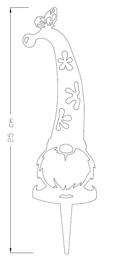 Skrzat krasnal ogrodowy dekoracja corten rdzewiona 100