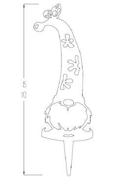 Skrzat krasnal ogrodowy dekoracja corten rdzewiona 100