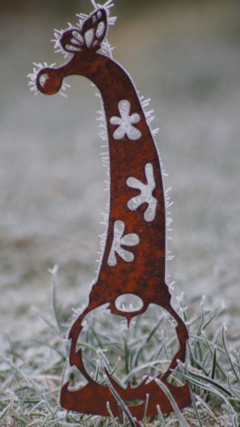 Skrzat krasnal ogrodowy dekoracja corten rdzewiona 100