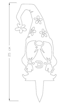 Skrzat krasnal ogrodowy dekoracja corten rdzewiona 102