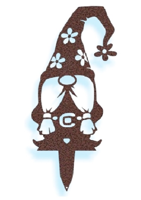 Skrzat krasnal ogrodowy dekoracja corten rdzewiona 102