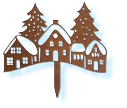 domek z piernika ogrodowa dekoracja corten